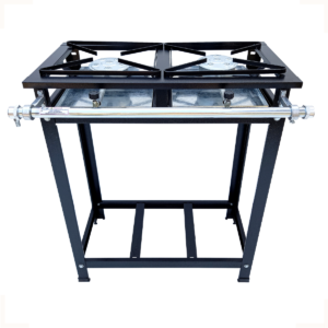 Fogão Industrial 2 Bocas Caulim P4 30x30 Alta Pressão Grelha Aço